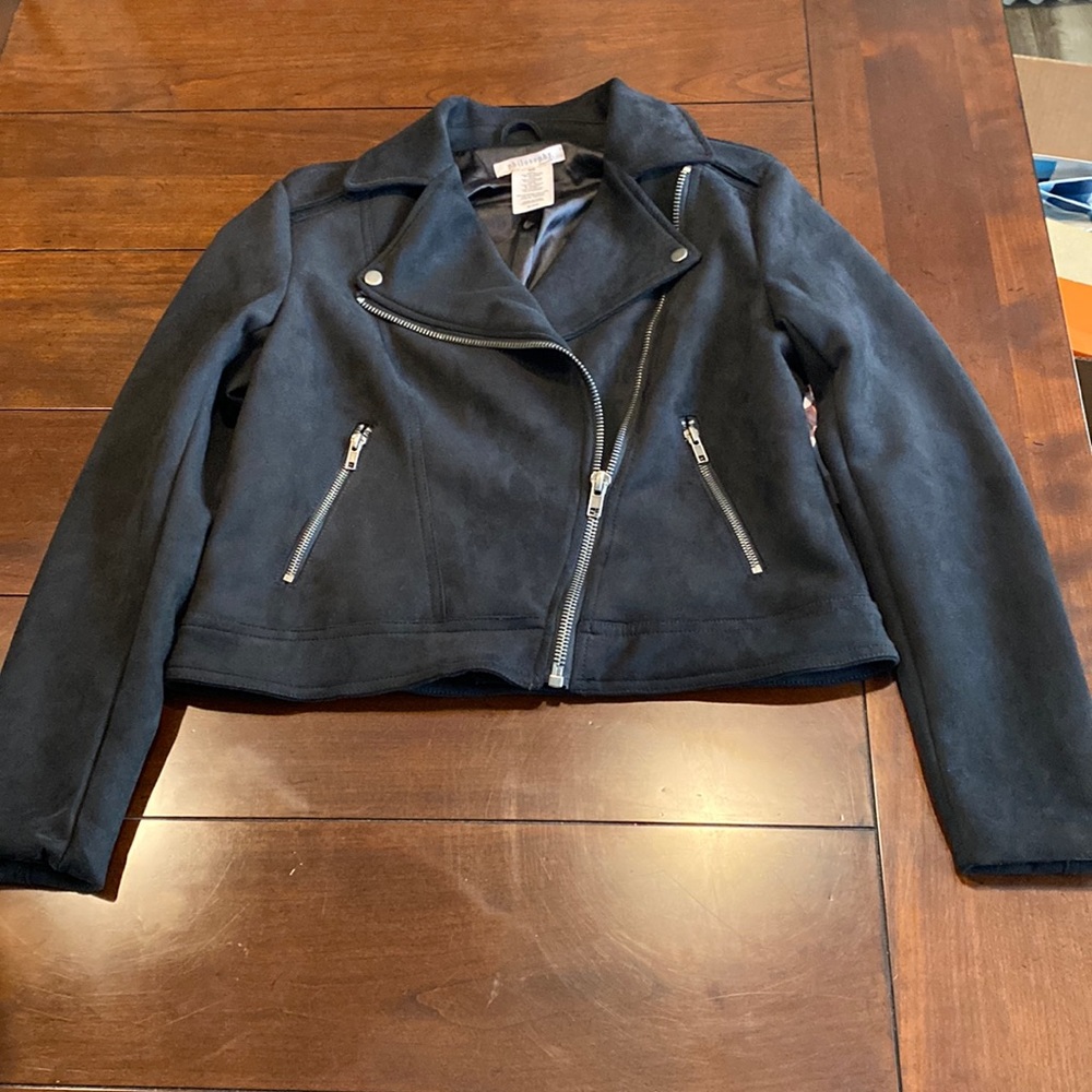 Black Faux/ Suede leather jacket- Women’s Small